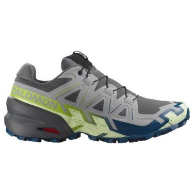 Salomon Speedcross 6 Grey Lime Green Navy Blue Black