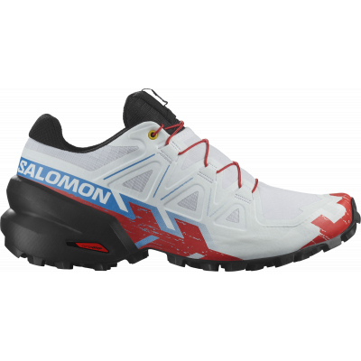 Salomon Speedcross 6 Pure White Red Black Blue