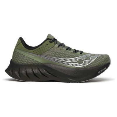Saucony Endorphin Pro 4 Olive Green Black Dark Grey