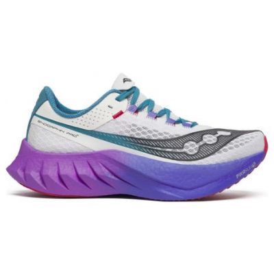 Saucony Endorphin Pro 4 White Purple Teal Black Grey