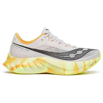 Saucony Endorphin Pro 4 Yellow Light Grey Black White