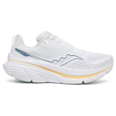 Saucony Guide 17 Pure White Light Grey Pale Yellow