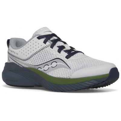 Saucony Kinvara 14 Light Grey Navy Blue Olive Green White