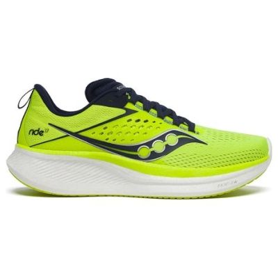Saucony Ride 17 Lime Green Navy Blue White