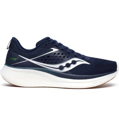 Saucony Ride 17 Navy Blue White Dark Grey