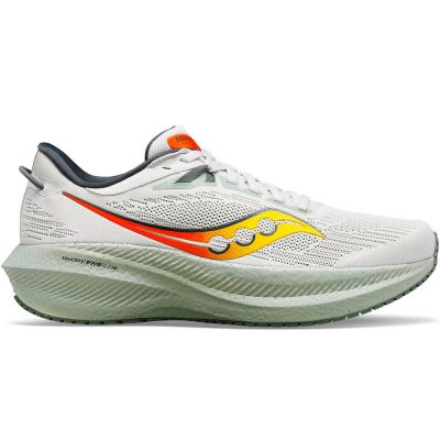 Saucony Triumph 21 White Yellow Orange Light Grey Black