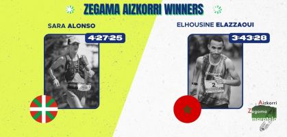 Elhousine Elazzaoui y Sara Alonso, esta vez sí, se llevan la increíble y calurosa Zegama Aizkorri 2025