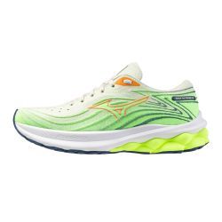 Mizuno - zapatillas mizuno wave skyrise 5 mujer 40 4092 - pristine / vibrant orange