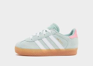 adidas Originals Gazelle II para bebé, Hazy Green / Cloud White / Bliss Pink