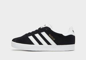 adidas Originals Gazelle Shoes, Core Black / Footwear White / Gold Metallic