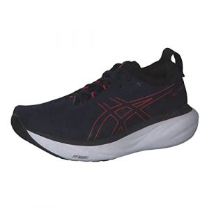 ASICS Nimbus 25 Zapatillas de Carretera para Hombre Negro Blanco Rojo 41.5 EU