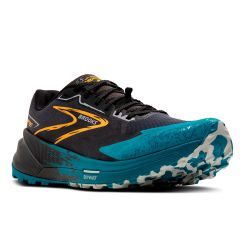 Brooks - zapatillas brooks catamount 3 45.5 4161 - ebony/mosaic blue/orange