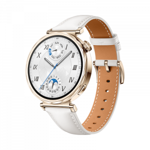 HUAWEI WATCH GT 5 41mm Stainless Steel Gold con Correa Blanca Piel