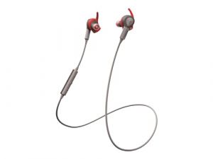 Jabra Sport Coach Audífono Intrauricular Deportivo Inalámbrico Bluetooth para Entrenamiento Deportivo con Capacitación de Audio Inteligente - Rojo/Gris