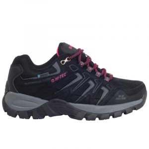 Zapatilla de Senderismo para Mujer Hi-Tec Torca Low WP Negro-Fucsia Impermeable