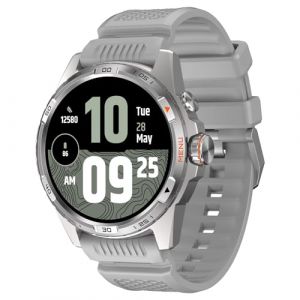 Ticwatch Atlas Smartwatch para Hombres Reloj Inteligente con Sistema operativo Android Wear para Exteriores Batería de 90 Horas Más de 110 Modos de Entrenamiento Mapa de Calor Detección (Gris)