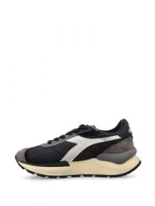 Diadora Heritage Zapatos Mercury Elite 180469 Sneaker Casual Unisex Mezcla Piel Negro/Blanco