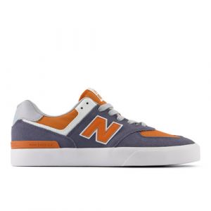 New Balance Unisex NB Numeric 574 Vulc en Gris/Naranja