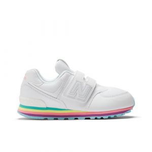 New Balance Niños 574 HOOK & LOOP en Blanca/Azul