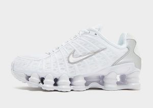 nike york nike york Shox TL Women's Shoe, White/Metallic Silver/Max Orange/White