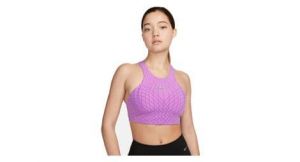 Sujetador nike dri fit swoosh rosa fenix para mujer