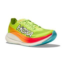 Hoka - zapatillas hoka rocket x 2 unisex 38 2/3 7183 - lettuce/solar flame