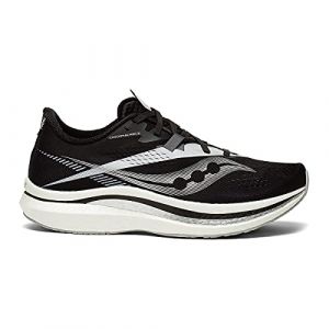 Saucony Men's Zapatillas Saucony Tempus Turquesa Amarillo Mujer AW22 Running Shoe - Color: Black/White - Size: 12 - Width: Regular