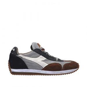Diadora Zapatillas Heritage Equipe H Dirty Stone Wash Evo Sneaker Unisex High Rise/White Gris Blanco (Numeric_44)