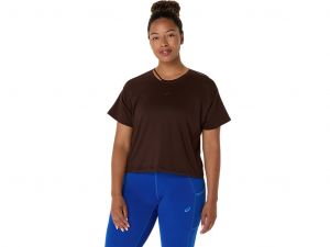 ASICS Nagino Flex Short Sleeve Top Coffee Mujer 
