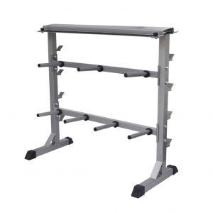 vidaXL Soporte para pesas y mancuernas