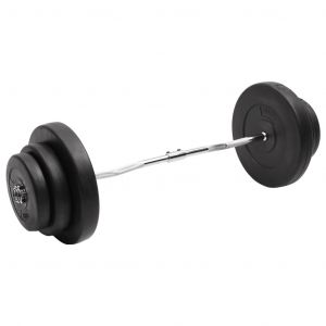 vidaXL Mancuerna curl con discos 60 kg