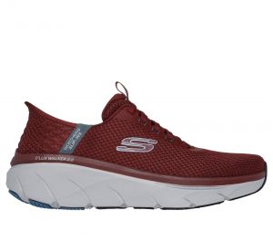 Skechers Slip-ins: D'Lux Walker 2.0 - Taurrel en Borgoña, talla 48.5, Vegan
