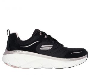 Skechers Relaxed Fit: D'Lux Walker 2.0 - Gradient Glam en Negro/Oro Rosa, talla 41
