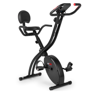 Bicicleta estática plegable con sillín con respaldo, disco inercia 8kg, 8 niveles resistencia, cardio y rehabilitación, peso máx. 110kg ? BEST-220...