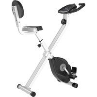 HOMCOM Bicicleta estática plegable 8 niveles de resistencia magnética bicicleta de fitness con asiento ajustable pantalla LCD multifunción sensor de ritmo cardíaco amarillo   Aosom España