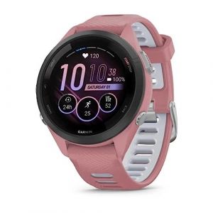 Garmin Forerunner 265S Running Smartwatch Unisex Tamaño 42mm Rosa Claro Gris Polvo