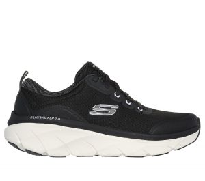 Skechers Relaxed Fit: D'Lux Walker 2.0 - Radiant Rose en Negro/Blanca, talla 41, Vegan