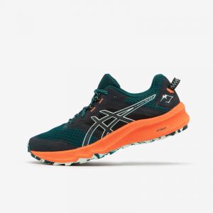 Zapatillas de Trail Running Hombre, Asics Trabuco Terra 2 Negro Verde Naranja