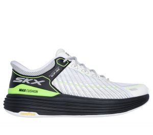 Skechers Slip-ins: Max Cushioning Suspension en Blanco/Negro, talla 42.5, Vegan