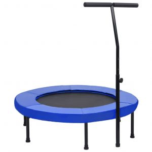 vidaXL Cama elástica fitness con asa y almohadilla de seguridad 102 cm