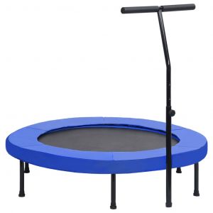 vidaXL Cama elástica fitness con asa y almohadilla de seguridad 122 cm