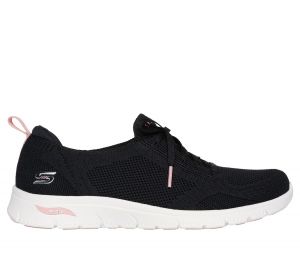 Skechers Arch Fit Refine 2.0 - Tenacious en Negro/Rosa, talla 38, Vegan
