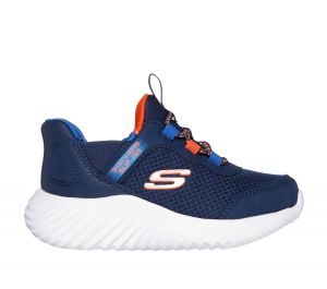 Skechers Slip-ins: Bounder - Brisk-Burst en Azul Marino/Azul, talla 26