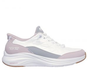Skechers Slip-ins: Contour Foam - Cozy Fit en Blanco/Lavanda, talla 40, Vegan