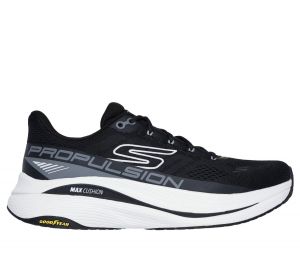 Skechers Max Cushioning Propulsion en Negro/Blanca, talla 44, Vegan
