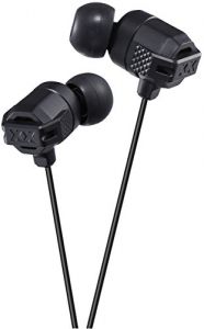 JVC Serie XX HA-FX102-B-E Auriculares con Cable In Ear. Cascos Especialmente Diseñados para Deportes Extremos. Graves potentes. Resistentes a los Golpes. Incluye adaptadores de Silicona. Color Negro.