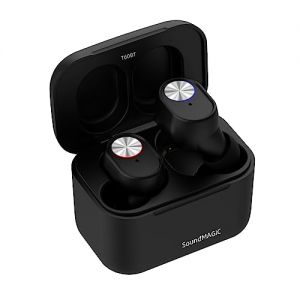 SoundMAGIC T60BT Auriculares inalámbricos Verdaderos en el oído Auriculares Bluetooth con micrófono HiFi Auriculares Deportivos estéreo Impermeable Negro