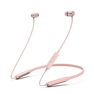 SoundMAGIC E11BT Auriculares Bluetooth con Banda para el Cuello Auriculares Inalambricos Deportivos con Cable HiFi estéreo con Micrófono con Aislamiento de Ruido Rosa
