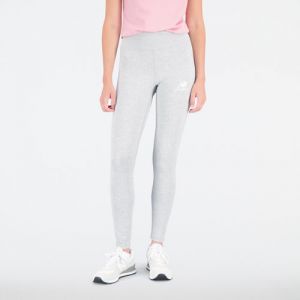 New Balance Mujer Leggings Essentials Stacked Logo Cotton in Gris, Talla XL