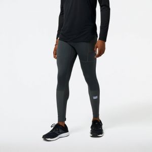 New Balance Hombre Leggings Impact Run AT in Negro, Poly Knit, Talla XL